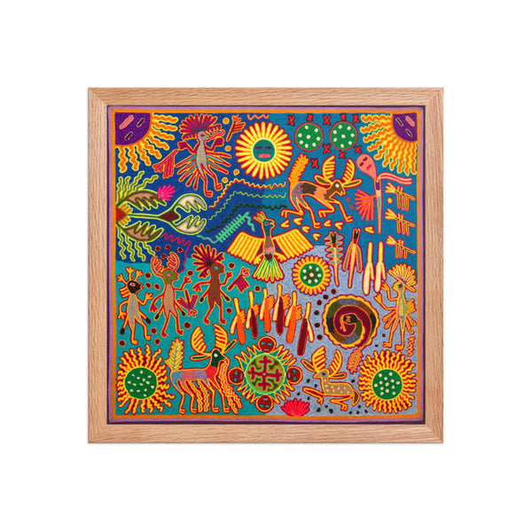 Huichol Yarn Painting Print • L - 335 - Huichol Arts