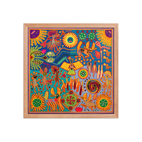 Huichol Yarn Painting Print • L - 335 - Huichol Arts