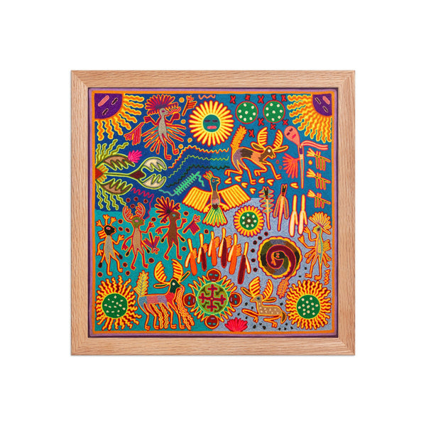 Huichol Yarn Painting Print • L - 335 - Huichol Arts