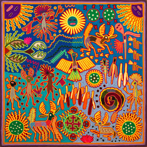 Huichol Yarn Painting Print • L - 335 - Huichol Arts