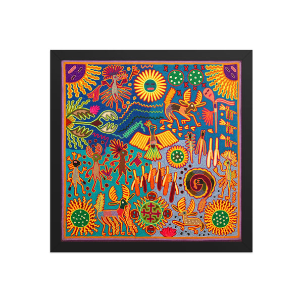Huichol Yarn Painting Print • L - 335 - Huichol Arts