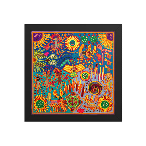 Huichol Yarn Painting Print • L - 335 - Huichol Arts