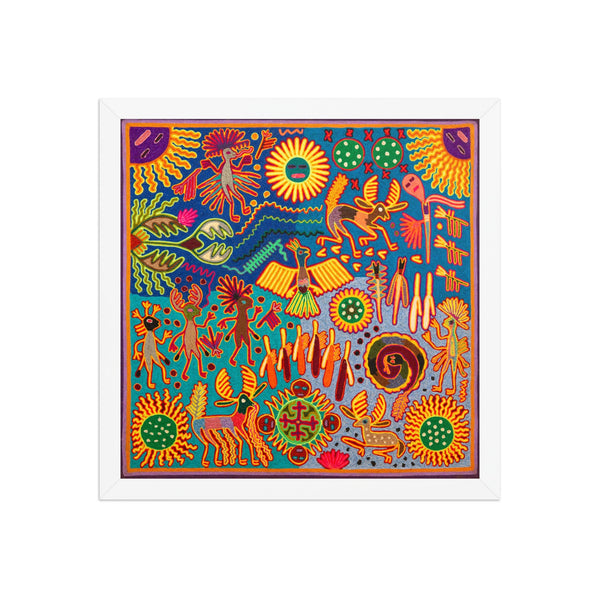 Huichol Yarn Painting Print • L - 335 - Huichol Arts