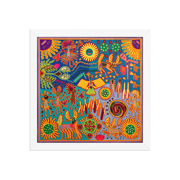 Huichol Yarn Painting Print • L - 335 - Huichol Arts