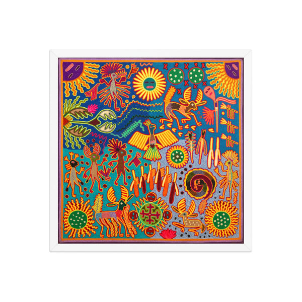 Huichol Yarn Painting Print • L - 335 - Huichol Arts