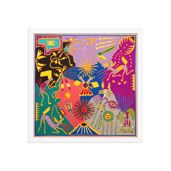 Huichol Yarn Painting Print • L - 336 - Huichol Arts