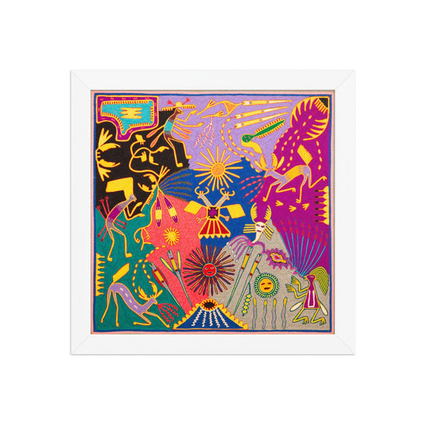 Huichol Yarn Painting Print • L - 336 - Huichol Arts