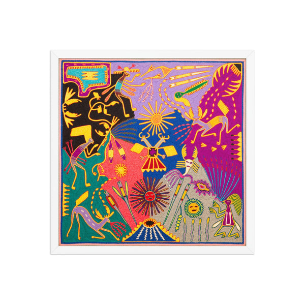 Huichol Yarn Painting Print • L - 336 - Huichol Arts