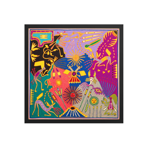 Huichol Yarn Painting Print • L - 336 - Huichol Arts