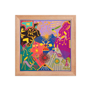 Huichol Yarn Painting Print • L - 336 - Huichol Arts