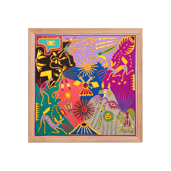 Huichol Yarn Painting Print • L - 336 - Huichol Arts