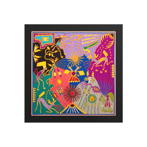 Huichol Yarn Painting Print • L - 336 - Huichol Arts