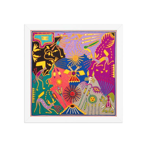 Huichol Yarn Painting Print • L - 336 - Huichol Arts
