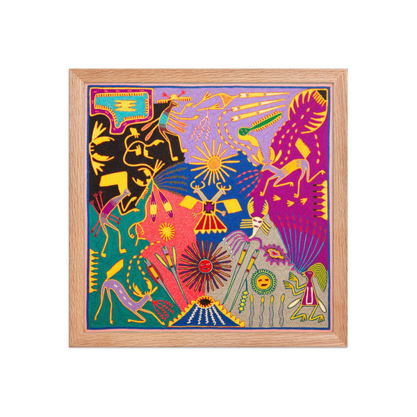 Huichol Yarn Painting Print • L - 336 - Huichol Arts
