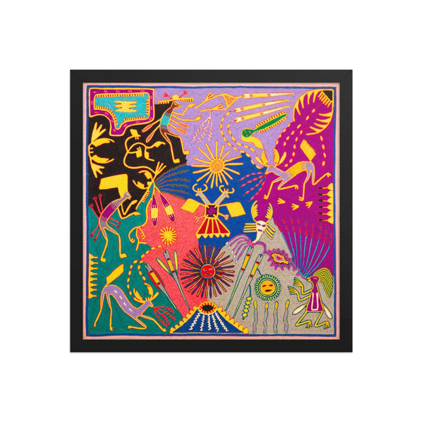 Huichol Yarn Painting Print • L - 336 - Huichol Arts