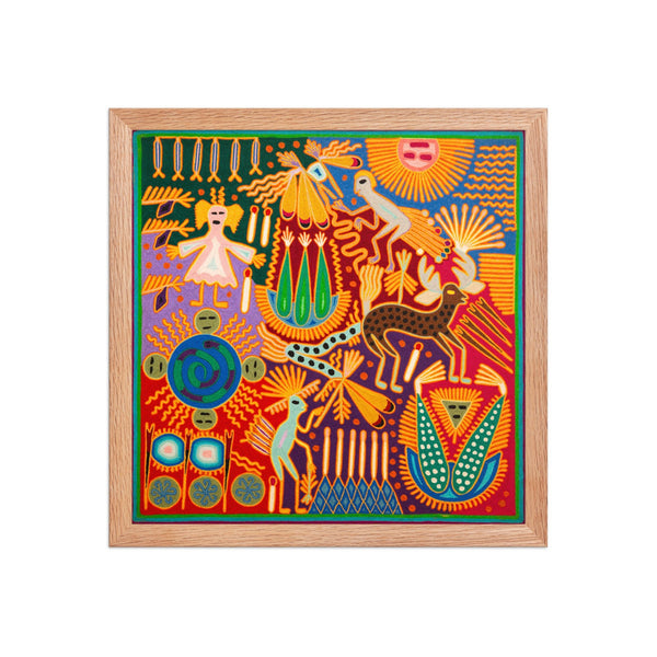 Huichol Yarn Painting Print • L - 337 - Huichol Arts