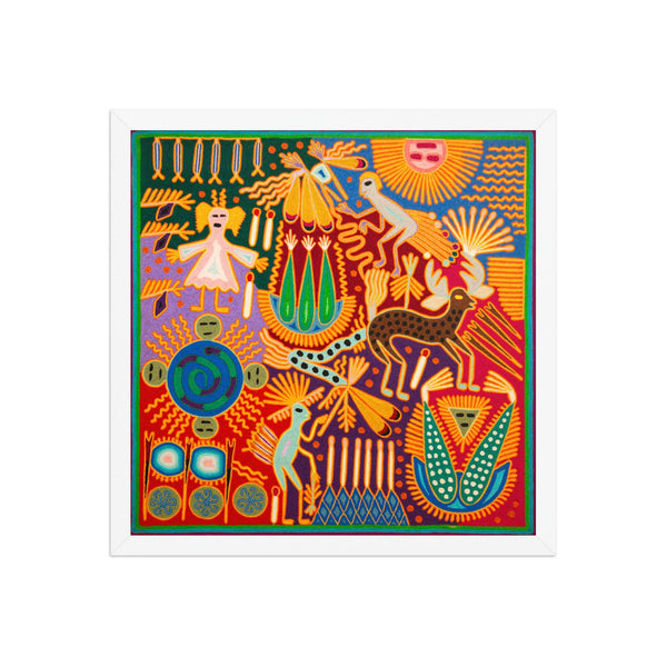 Huichol Yarn Painting Print • L - 337 - Huichol Arts