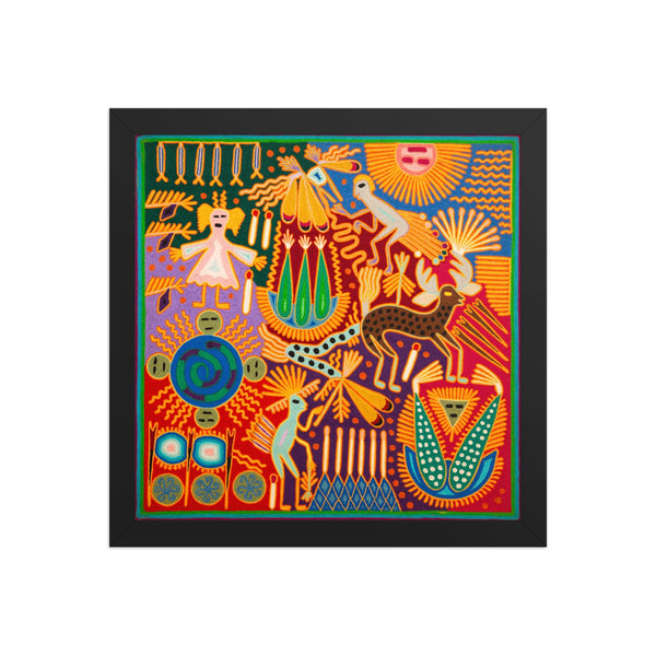 Huichol Yarn Painting Print • L - 337 - Huichol Arts
