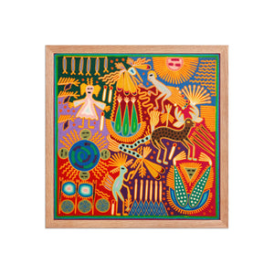 Huichol Yarn Painting Print • L - 337 - Huichol Arts