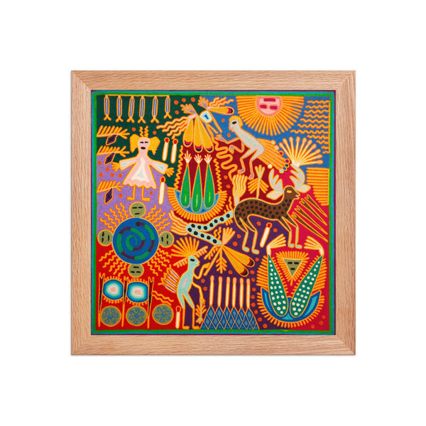 Huichol Yarn Painting Print • L - 337 - Huichol Arts