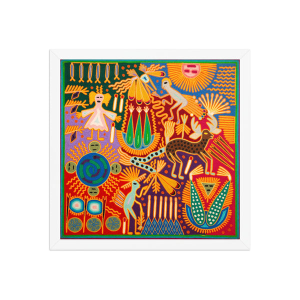 Huichol Yarn Painting Print • L - 337 - Huichol Arts