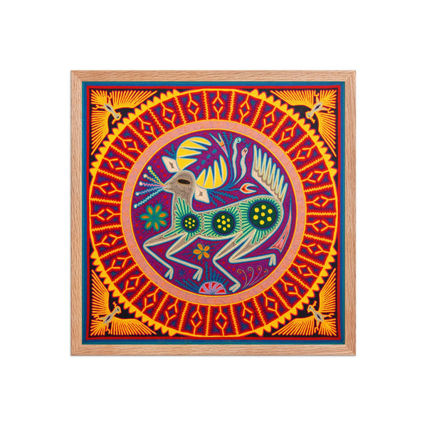 Huichol Yarn Painting Print • L - 338 - Huichol Arts