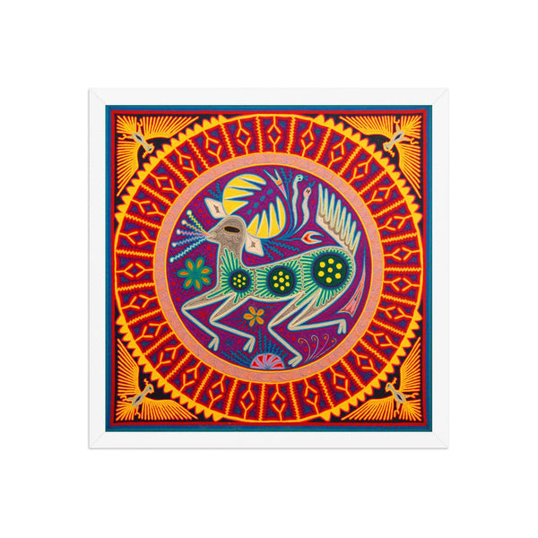 Huichol Yarn Painting Print • L - 338 - Huichol Arts
