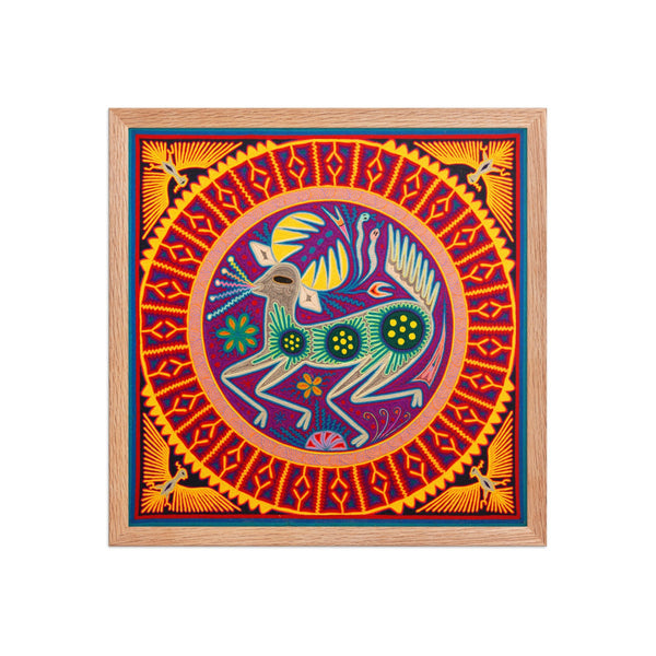 Huichol Yarn Painting Print • L - 338 - Huichol Arts