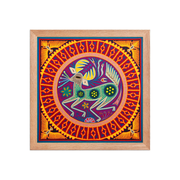 Huichol Yarn Painting Print • L - 338 - Huichol Arts