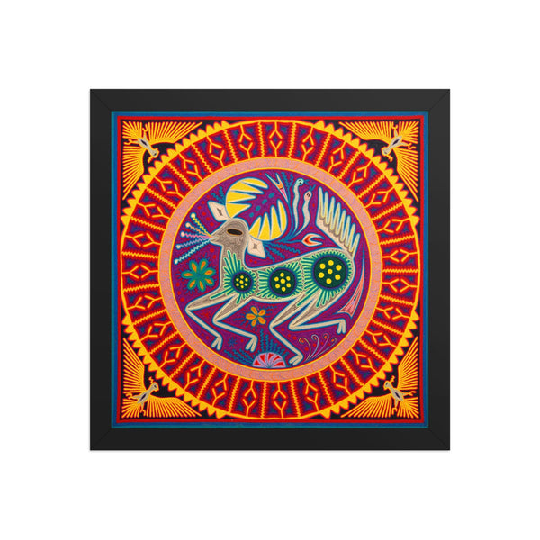 Huichol Yarn Painting Print • L - 338 - Huichol Arts