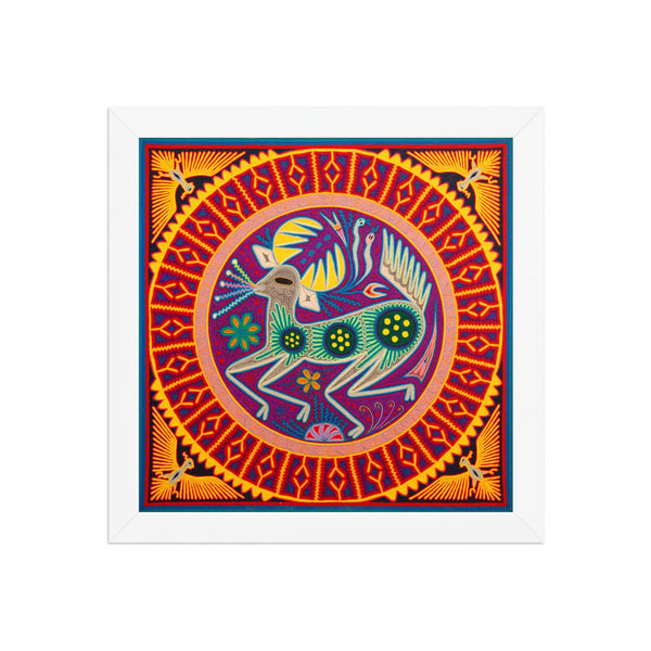 Huichol Yarn Painting Print • L - 338 - Huichol Arts