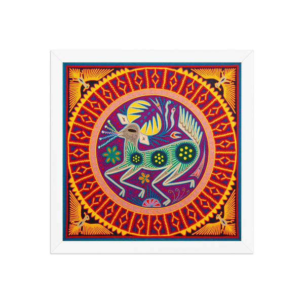Huichol Yarn Painting Print • L - 338 - Huichol Arts