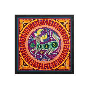 Huichol Yarn Painting Print • L - 338 - Huichol Arts