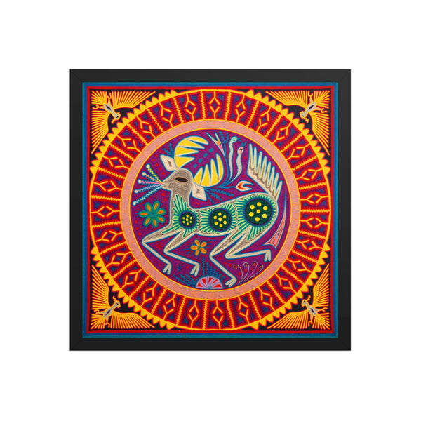 Huichol Yarn Painting Print • L - 338 - Huichol Arts