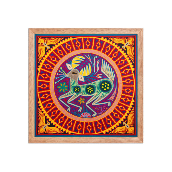 Huichol Yarn Painting Print • L - 338 - Huichol Arts