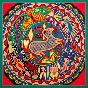 Huichol Yarn Painting Print • L - 339 - Huichol Arts