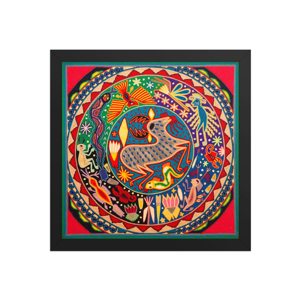 Huichol Yarn Painting Print • L - 339 - Huichol Arts