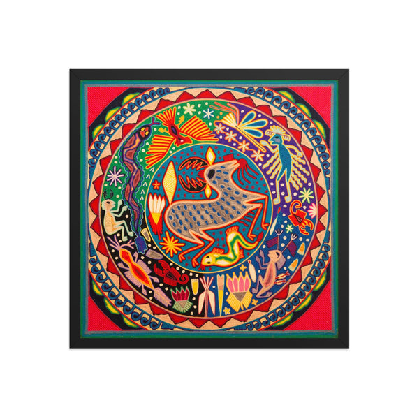 Huichol Yarn Painting Print • L - 339 - Huichol Arts