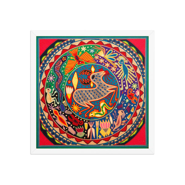 Huichol Yarn Painting Print • L - 339 - Huichol Arts