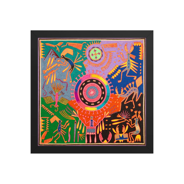 Huichol Yarn Painting Print • L - 341 - Huichol Arts