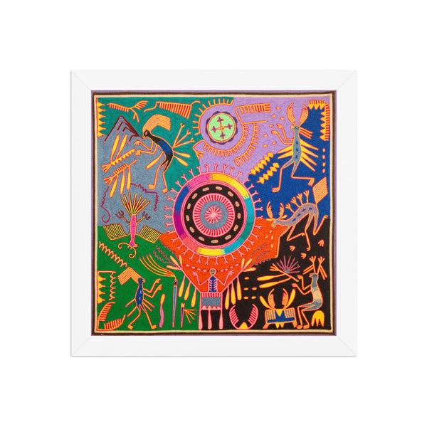 Huichol Yarn Painting Print • L - 341 - Huichol Arts