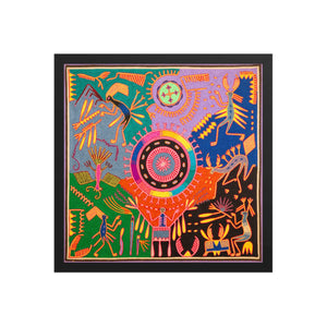 Huichol Yarn Painting Print • L - 341 - Huichol Arts