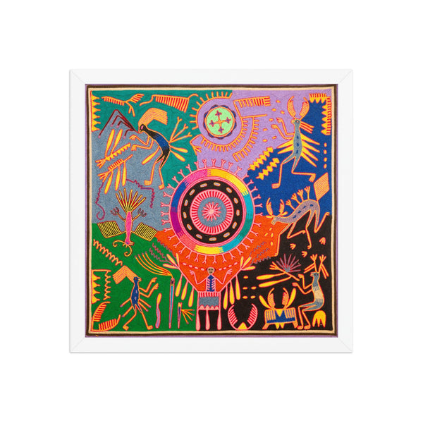 Huichol Yarn Painting Print • L - 341 - Huichol Arts