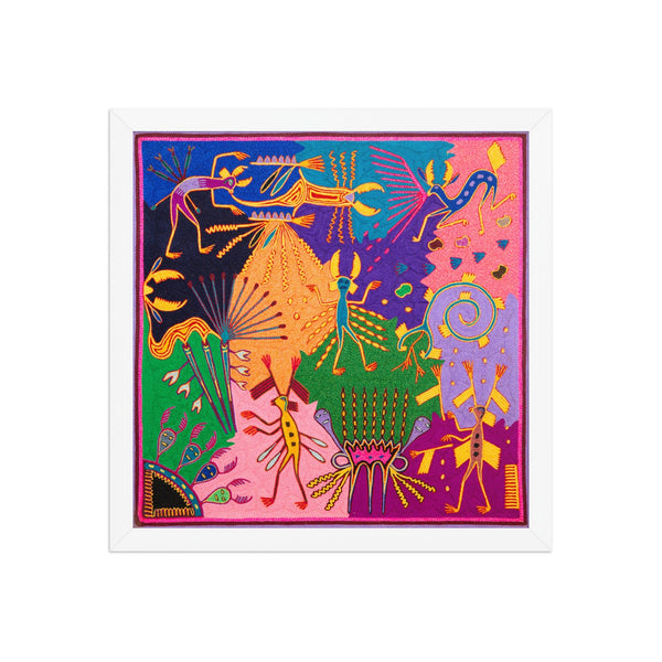 Huichol Yarn Painting Print • L - 342 - Huichol Arts