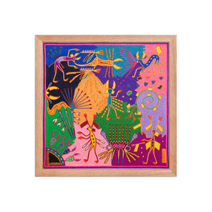 Huichol Yarn Painting Print • L - 342 - Huichol Arts