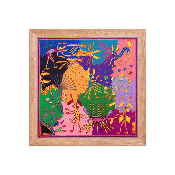 Huichol Yarn Painting Print • L - 342 - Huichol Arts