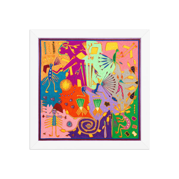 Huichol Yarn Painting Print • L - 343 - Huichol Arts
