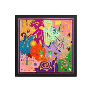 Huichol Yarn Painting Print • L - 343 - Huichol Arts