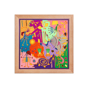 Huichol Yarn Painting Print • L - 343 - Huichol Arts