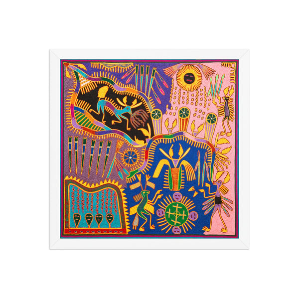 Huichol Yarn Painting Print • L - 344 - Huichol Arts